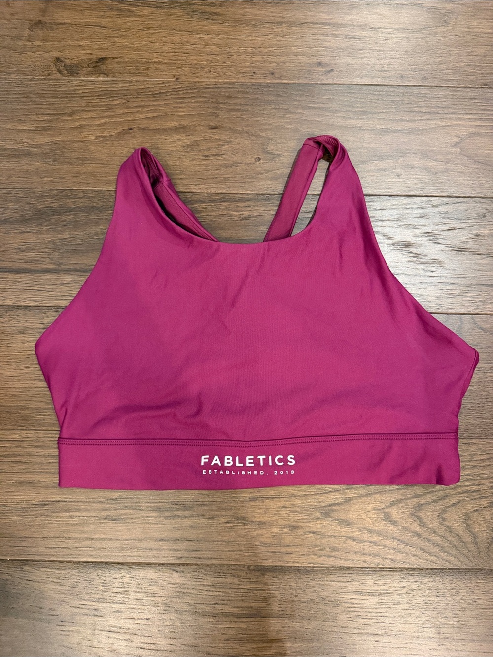 Fabletics Raspberry High-Neck Seamless Sports Bra Size L/XL (?) - C60-064